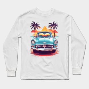 Miami Street Ride: Retro Car Vector Tee Long Sleeve T-Shirt